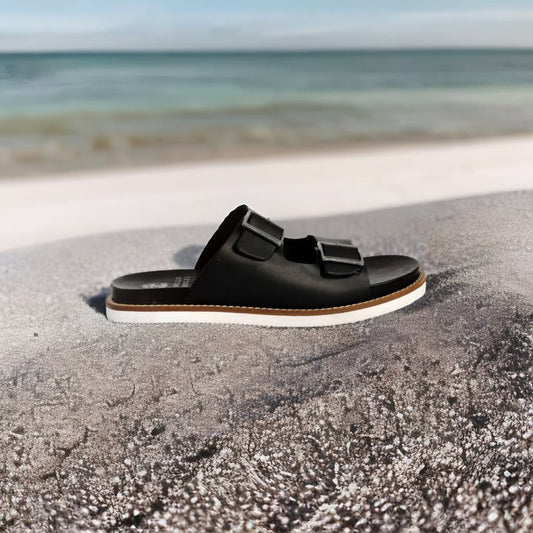 Sandales streetwear en cuir suédé