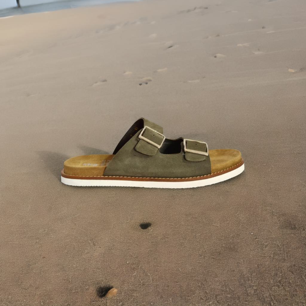 Sandales streetwear en cuir suédé