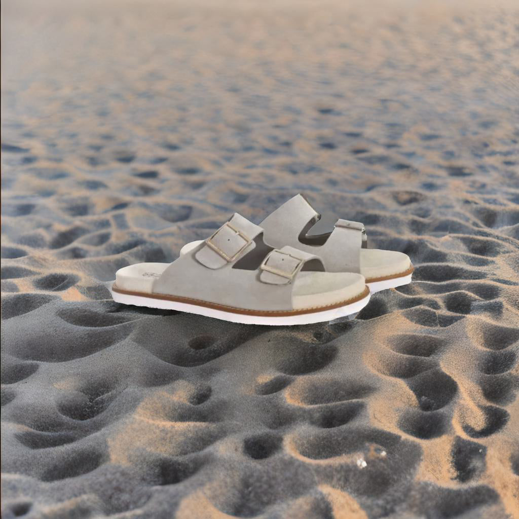 Sandales streetwear en cuir suédé